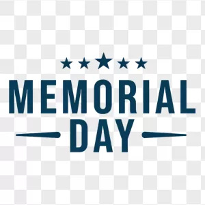 Navy Memorial Day Bold Typography Stars