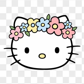 Hello Kitty Head Pastel Flower Crown