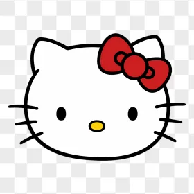 Hello Kitty White Face Red Bow