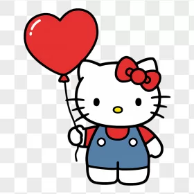 Hello Kitty Red Heart Balloon
