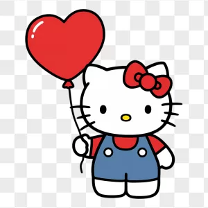 Hello Kitty Red Heart Balloon