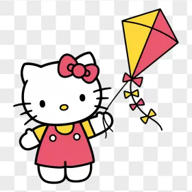 Hello Kitty Pink Overalls Flying Kite