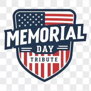 Memorial Day American Flag Shield Badge