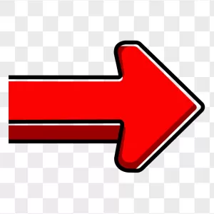 Bold Red Arrow Black Outline Right