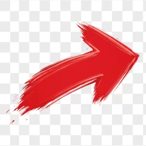 Red Grunge Stroke Arrow Right