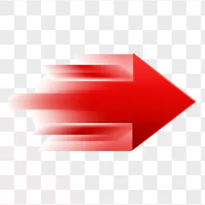 Glossy Red Right Arrow Speed Trails