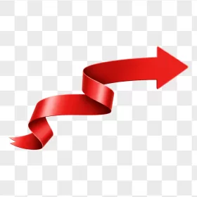 Red Glossy Ribbon Arrow Right