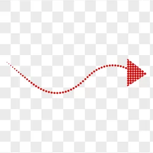 Red Dotted Wave Arrow Right