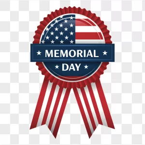 Memorial Day American Flag Rosette Badge