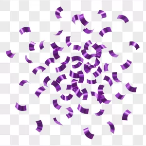 Purple Metallic Curled Confetti Ribbons Explosion