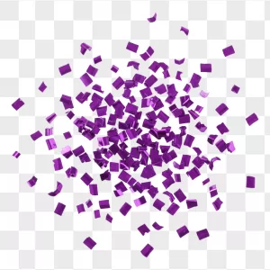 Violet 3D Metallic Foil Confetti Burst