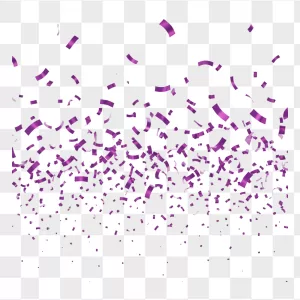Metallic Purple Confetti Bottom Scatter Burst