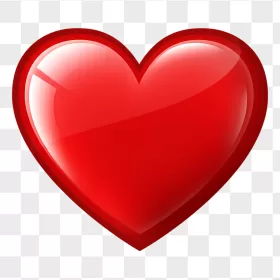 Shiny Red Heart Dark Beveled Rim