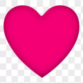 Hot Pink 3D Glossy Inflated Heart