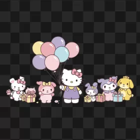 Hello Kitty Pastel Balloons Sanrio Friends