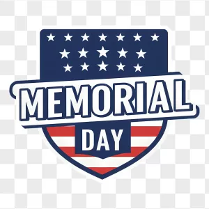 Memorial Day Patriotic Shield Badge Emblem