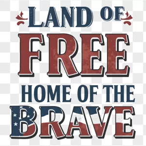 Vintage Americana Patriotic Stars Stripes Typography