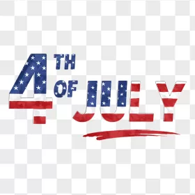 Watercolor American Flag 4th July Lettering