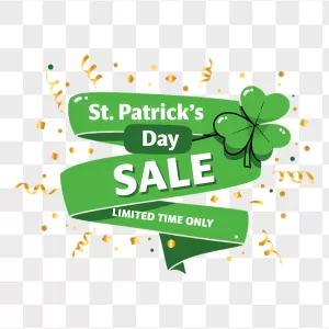 St Patricks Day Clover Sale Banner