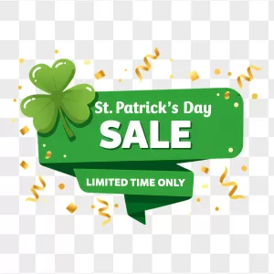St Patricks Day Shamrock Sale Banner
