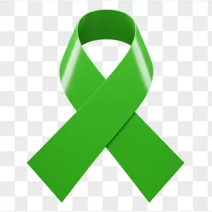Glossy Green Satin Awareness Ribbon