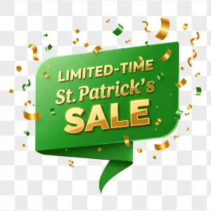 Green Bubble St Patricks Sale Banner