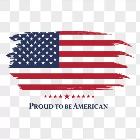 Grunge Brush Stroke American Flag Text