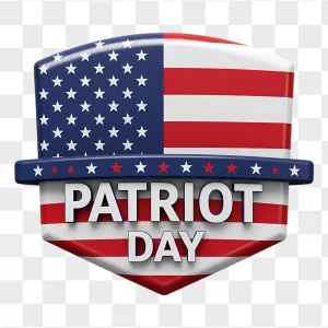 Glossy American Flag Patriot Day Shield