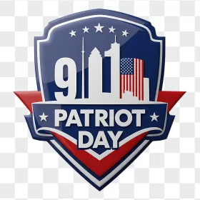 Glossy Patriot Day Shield Twin Towers