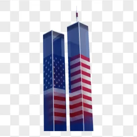 Twin Towers Reflective USA Flag Wrap