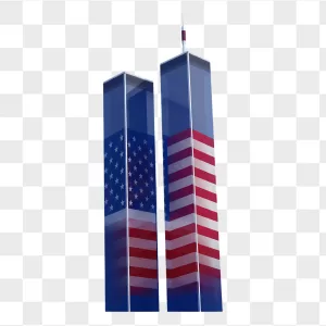 Twin Towers Reflective USA Flag Wrap