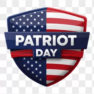 Patriot Day Glossy American Flag Shield