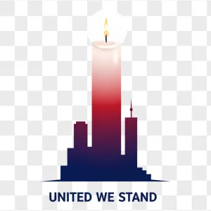 Red White Blue Candle Skyline Tribute