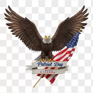 Bald Eagle Patriot Day Banner Flag