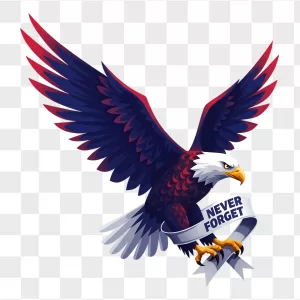 Soaring Bald Eagle Never Forget Banner