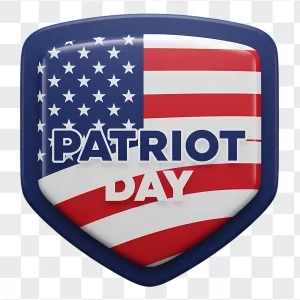 Glossy Patriot Day American Flag Shield