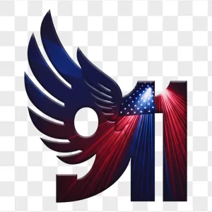 911 Wings American Flag Light Rays