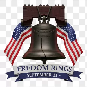 Cracked Liberty Bell Flags 9/11 Ribbon