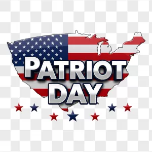 Patriot Day Metallic USA Flag Map