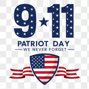 Patriot Day Star Numbers Flag Shield
