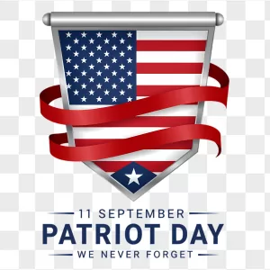 Patriot Day Shield American Flag Ribbon