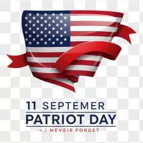 Patriot Day Glossy USA Flag Ribbon