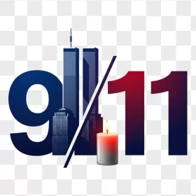 Patriotic 9/11 Twin Towers Memorial Candle