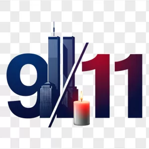 Patriotic 9/11 Twin Towers Memorial Candle