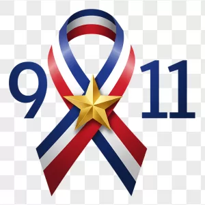 9/11 Memorial Ribbon with Gold Star