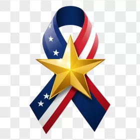 Gold Star American Flag Awareness Ribbon