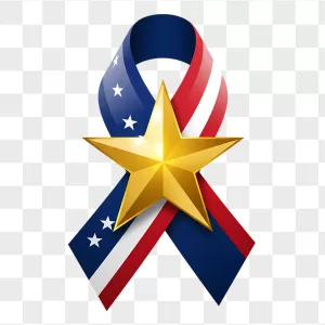 Gold Star American Flag Awareness Ribbon