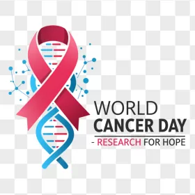World Cancer Day Pink Ribbon DNA