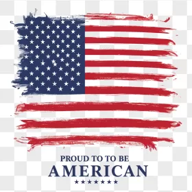Distressed Brushstroke American Flag Patriotic Text