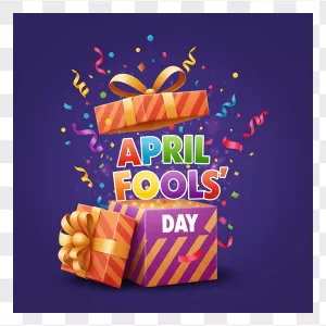 Open Striped April Fools Gift Boxes